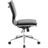 Boss Leather Task Chair, Armless, Black B456C-BK