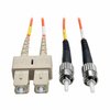Tripp Lite Fiber Optic Cable, Dplx, MMF, 50, SC/ST, 6m N504-02M