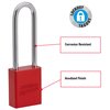 American Lock Anodized Aluminum Safety Padlock, Keyed Different, 1-1/2 in Wide with 3 in Tall Shackle, Red A1107RED
