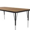 Correll Rectangle Adjustable Height Activity Kids School Table, 30" W X 48" L X 19" to 29" H, Medium Oak A3048-REC-06
