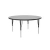 Correll Round Adjustable Height Activity Kids School Table, 42" X 42" X 19" to 29", Gray Granite A42-RND-15