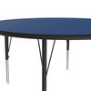 Correll Round Adjustable Height Activity Kids School Table, 48" X 48" X 19" to 29", Blue A48-RND-37
