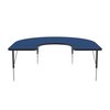 Correll Horseshoe Adjustable Height Activity Kids School Table, 60" W X 66" L X 19" to 29" H, Blue A6066-HOR-37