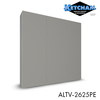 Ketcham 26" x 24" Surface Mounted/Recessed Polished Edge Tri Door Cabinet ALTV-2625PE