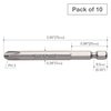 Vessel Power Bit 1/4" Hex B, +3x75E, PK10 B35P375E