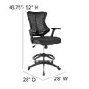 Flash Furniture Drafting Chair, Mesh, Black BL-LB-8816D-GG