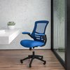 Flash Furniture Desk Chair, Foam, Mesh, Metal, Plastic, Plywood, Blue Mesh BL-X-5M-BLUE-GG