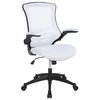 Flash Furniture Desk Chair, Foam, Mesh, Metal, Plastic, Plywood, White Mesh BL-X-5M-WH-GG