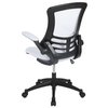 Flash Furniture Desk Chair, Foam, Mesh, Metal, Plastic, Plywood, White Mesh BL-X-5M-WH-GG