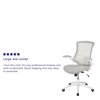 Flash Furniture Light Gray Mesh Mid-Back Chair BL-X-5M-WH-GY-GG