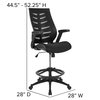 Flash Furniture Drafting Chair, Mesh, Black BL-ZP-809D-BK-GG