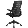 Flash Furniture Contemporary Chair, Mesh, 17-1/2" to 21-1/2" Height, Adjustable Arms, Black BL-ZP-809-BK-GG