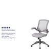 Flash Furniture Mesh Contemporary Chair, 17" to 21", Adjustable Arms, Gray BL-ZP-8805-GY-GG