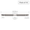 Vessel Double-Emded Torsion Bit1/4" Hex , PK10 BT43PP2100X