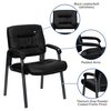Flash Furniture Side Reception Chair, 26"L36"H, Padded, LeatherSeat, ContemporarySeries BT-1404-BKGY-GG