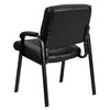 Flash Furniture Black Side Reception Chair, 23 1/4" W 26" L 36" H, Padded, Leather Seat, Contemporary Series BT-1404-GG