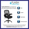 Flash Furniture Black Big and Tall Office Chair, 31 1/2 in W 28-1/2" L 47-1/2" H, Padded Flip-up, Mesh Seat BT-20180-GG