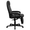 Flash Furniture Contemporary Chair, Leather, 19" to 23" Height, Fixed Arms, Black BT-70172-BK-GG