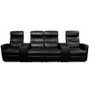 Flash Furniture Recliner, 36" to 68-1/2" x 40-1/4", Upholstery Color: Black BT-70273-4-BK-GG