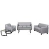 Flash Furniture Living Room Set, 29" x 32-1/4" to 32-1/2", Upholstery Color: Gray BT-827-SET-GY-GG