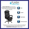Flash Furniture Contemporary Chair, Leather, 20" to 24" Height, Fixed Arms, Black BT-90279H-GG