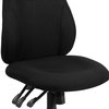 Flash Furniture Fabric Task Chair, 16-3/4" to 20-1/2", Black BT-90297S-GG