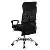 Flash Furniture Leather Task Chair, 22 1/2-, Adjustable, Black BT-905-GG