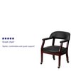 Flash Furniture Luxurious Conference Chair, 27"L31-1/2"H, Upholstered Straight, VinylSeat, TraditionalSeries B-Z100-BLACK-GG