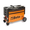 Beta C27S Tool Trolley, 3 Drawer, Orange, Sheet Metal, 30 in W x 15-1/2 in D x 39 in H C27 S