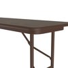 Correll Rectangle Commerical Folding Utility Table, 18" W, 60" L, 29" H, Melamine Laminate Top, Walnut CF1860M-01