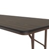 Correll Rectangle Commerical Adjustable Height Folding Utility Table, 30" W, 60" L, 22" to 32" H, Walnut CFA3060M-01
