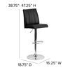 Flash Furniture Tufted Gray Vinyl Barstool, Adj Height CH-112080-GY-GG