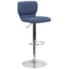 Flash Furniture Blue Fabric Barstool, Adj Height, Frame Material: Metal CH-132330-BLFAB-GG