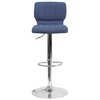 Flash Furniture Blue Fabric Barstool, Adj Height, Frame Material: Metal CH-132330-BLFAB-GG