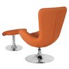 Flash Furniture Side Reception Chair, Chrome, Fabric, Foam, Plywood, Polyester, 18" Height, Fixed Arms CH-162430-CO-OR-FAB-GG