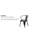 Flash Furniture Chair, 19"L27-3/4"H, Integrated, ContemporarySeries CH-31270-BK-GG