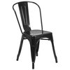 Flash Furniture Black Metal Set, 30RD CH-51090TH-2-18CAFE-BK-GG