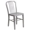 Flash Furniture Round 30" W, 30" L, 29.5" H, Metal Top, Grey CH-51090TH-2-18VRT-SIL-GG