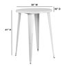 Flash Furniture 30" W, 30" L, 41" H, Metal Top, White CH-51090-40-WH-GG