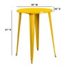 Flash Furniture 30" W, 30" L, 41" H, Metal Top, Yellow CH-51090-40-YL-GG