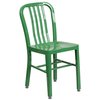 Flash Furniture Gael Commercial Grade Green Metal Indoor-Outdoor Chair CH-61200-18-GN-GG