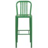 Flash Furniture 30" High Green Metal Barstool with Slat Back CH-61200-30-GN-GG