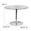 Flash Furniture Round 39.25" W X 39.25" L X 29" H, Glass, Clear CH-8-GG