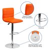 Flash Furniture Orange Vinyl Barstool, Adj Height, Weight Capacity: 330 lb. CH-92023-1-ORG-GG