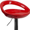 Flash Furniture Red Vinyl Barstool, Adj Height CH-TC3-1062-RED-GG