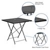 Flash Furniture 28" Square Black Steel Folding Patio Table CO-1-BK-GG