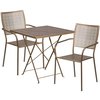 Flash Furniture Gold Fold Patio Set, 28SQ CO-28SQF-02CHR2-GD-GG