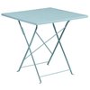 Flash Furniture 28" Square Sky Blue Steel Folding Table w/4 Chairs CO-28SQF-03CHR4-SKY-GG