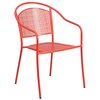 Flash Furniture 30" Round Coral Steel Folding Table w/ 2 Chairs CO-30RDF-03CHR2-RED-GG
