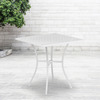 Flash Furniture 28" Square White Steel Patio Table - Event Table CO-5-WH-GG
